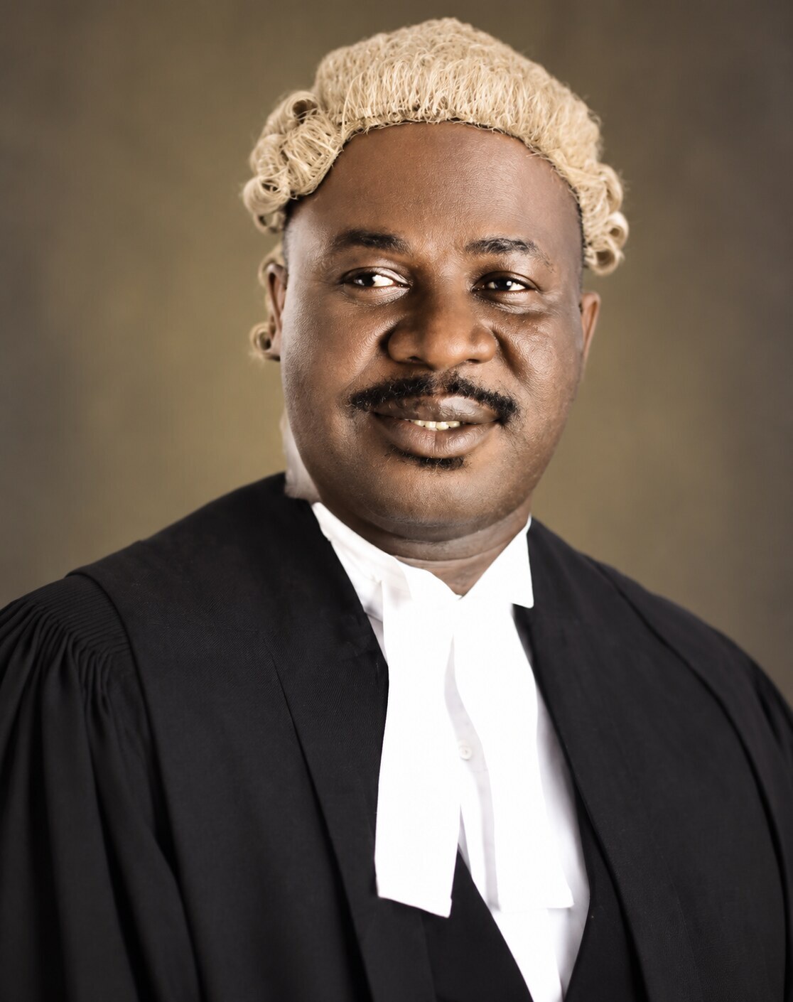 Historic Nigerian legal practitioner in ceremonial attire