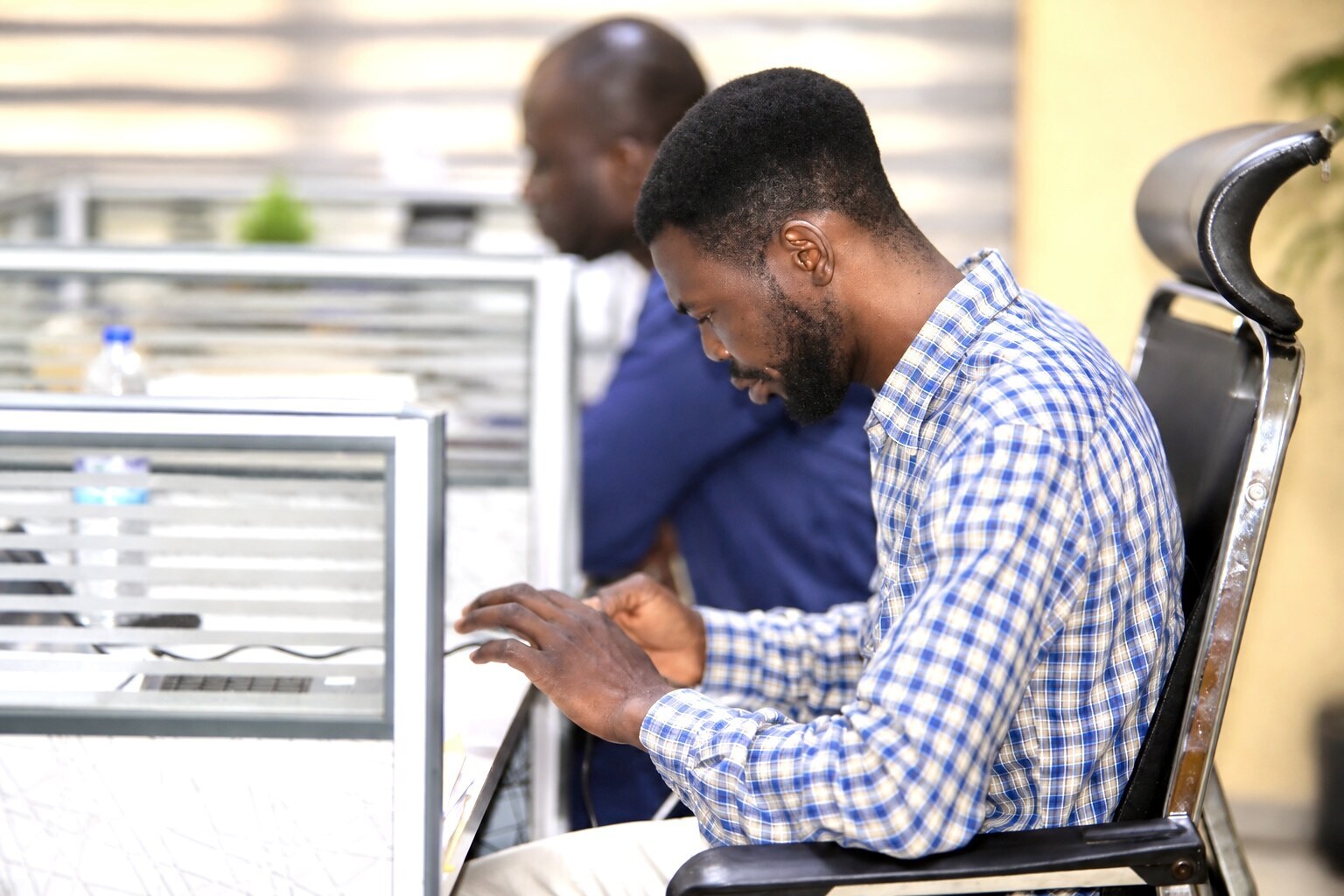 Lawyer focused on work at his desk