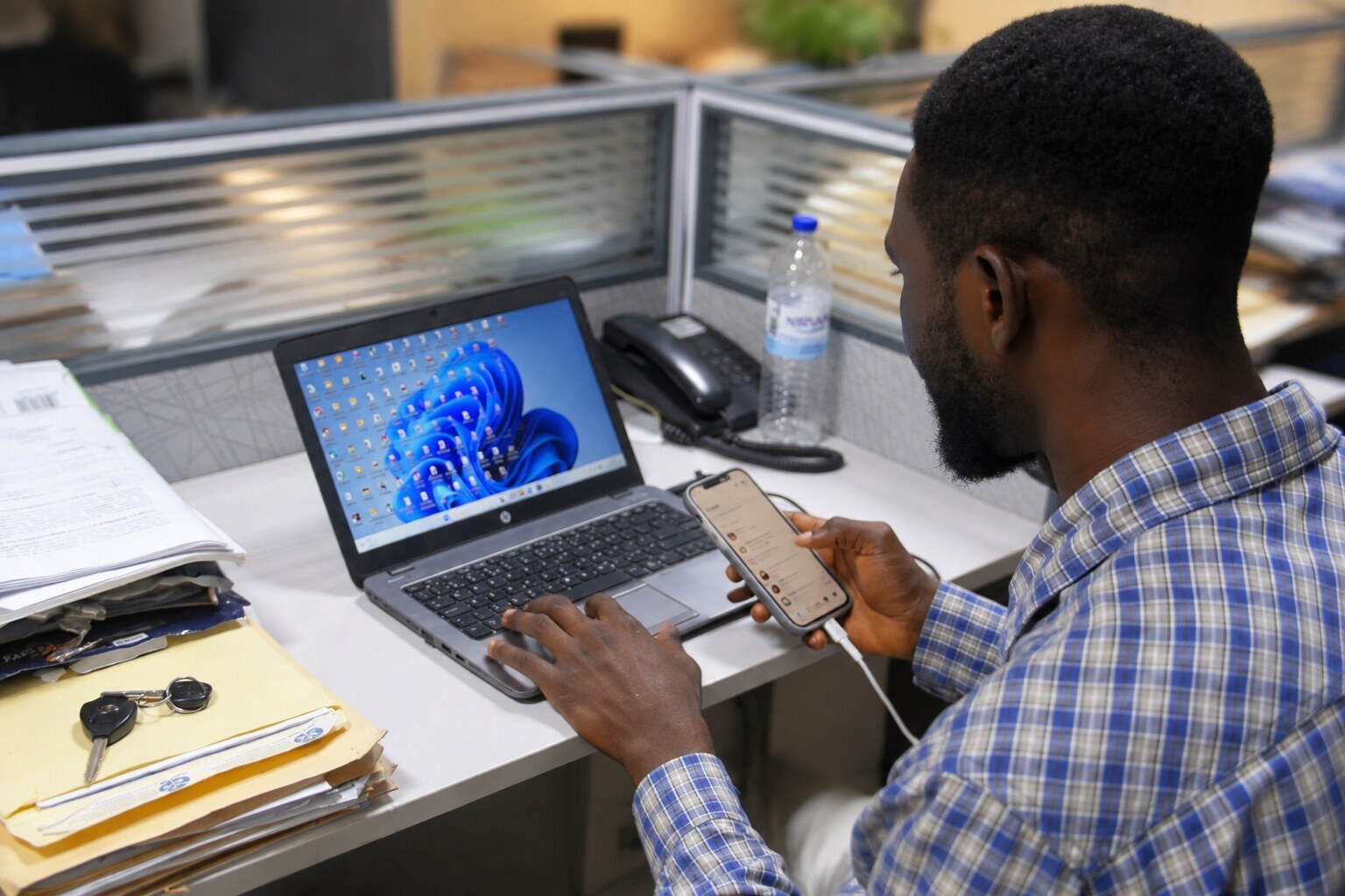 Legal professional working with digital tools