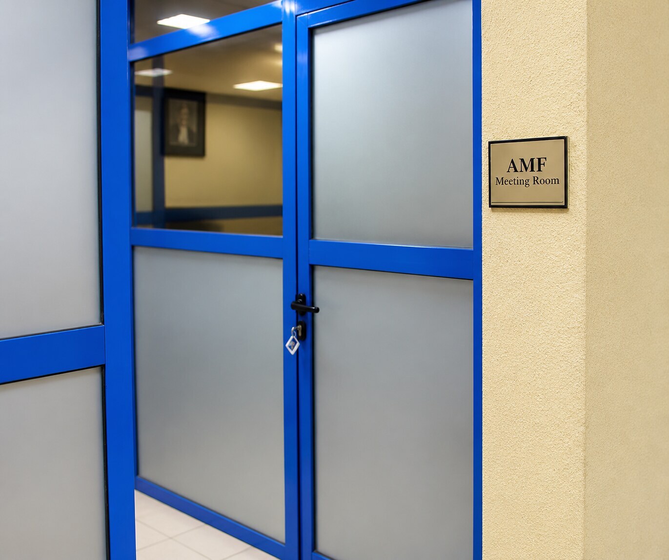 Entrance to a meeting room in the chambers